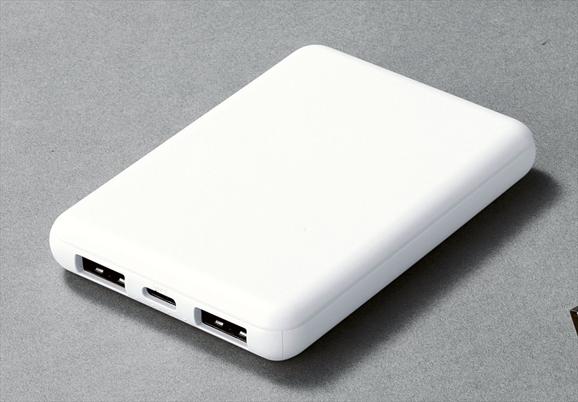 コンパクトモバイルバッテリー5000mAh　ホワイト