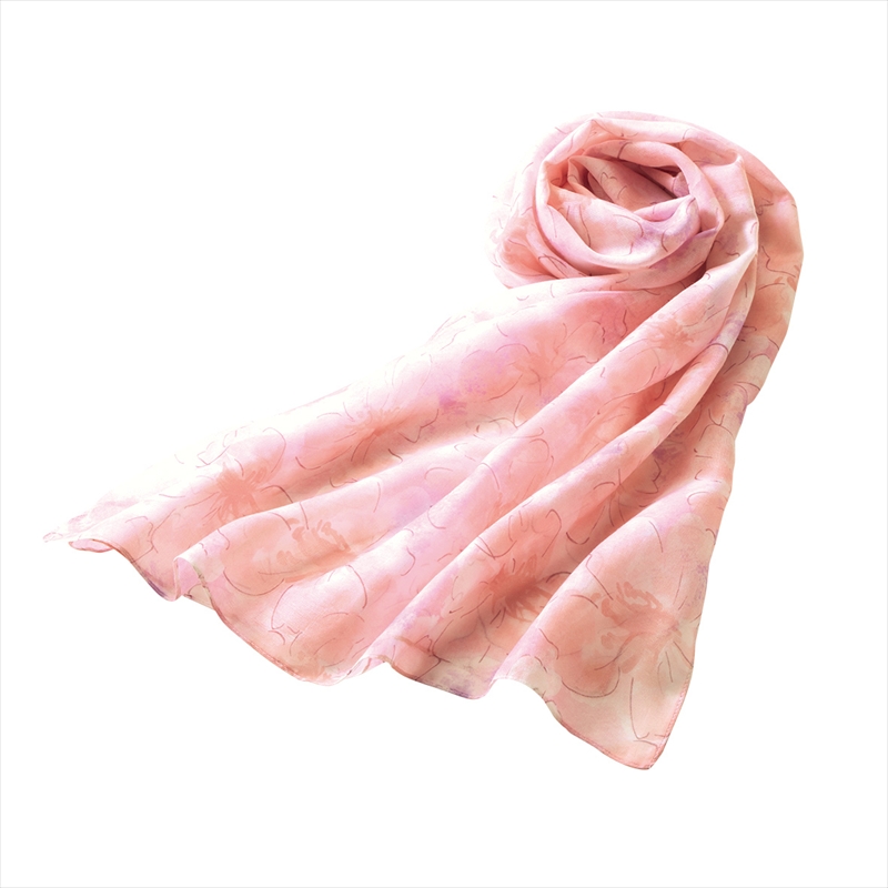 アラフルUVケア花柄ストール