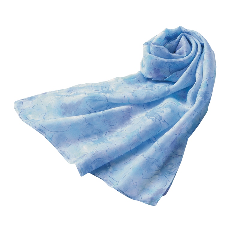 アラフルUVケア花柄ストール