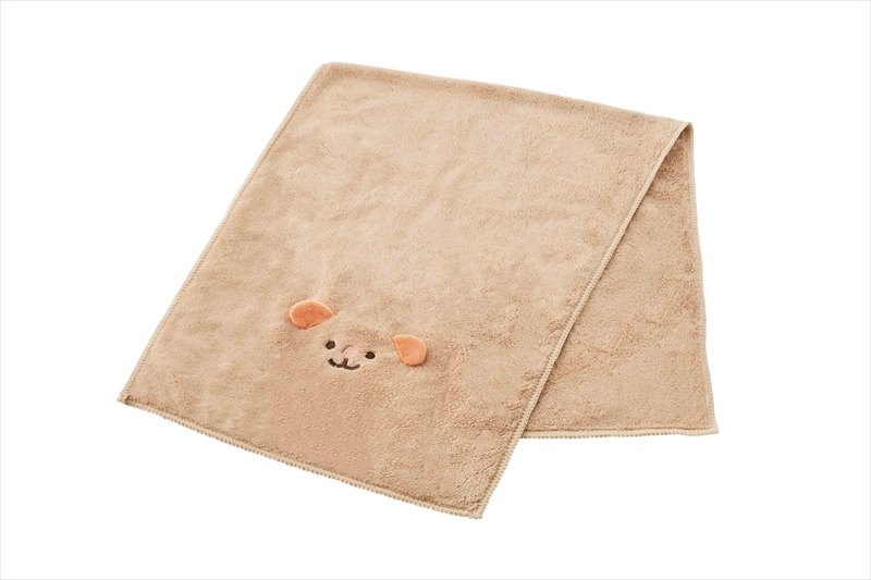 アニマルムふわふわフェイスタオル