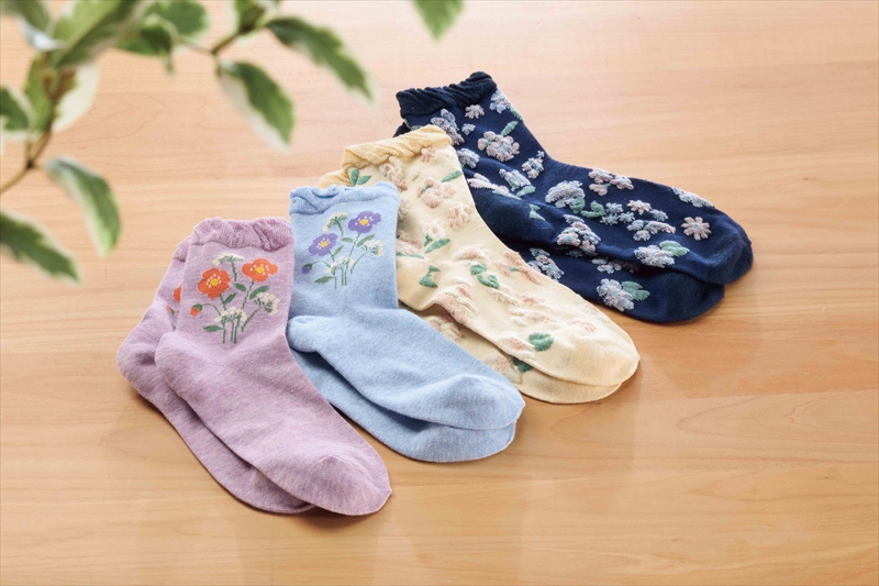 ブーケット花柄ソックス