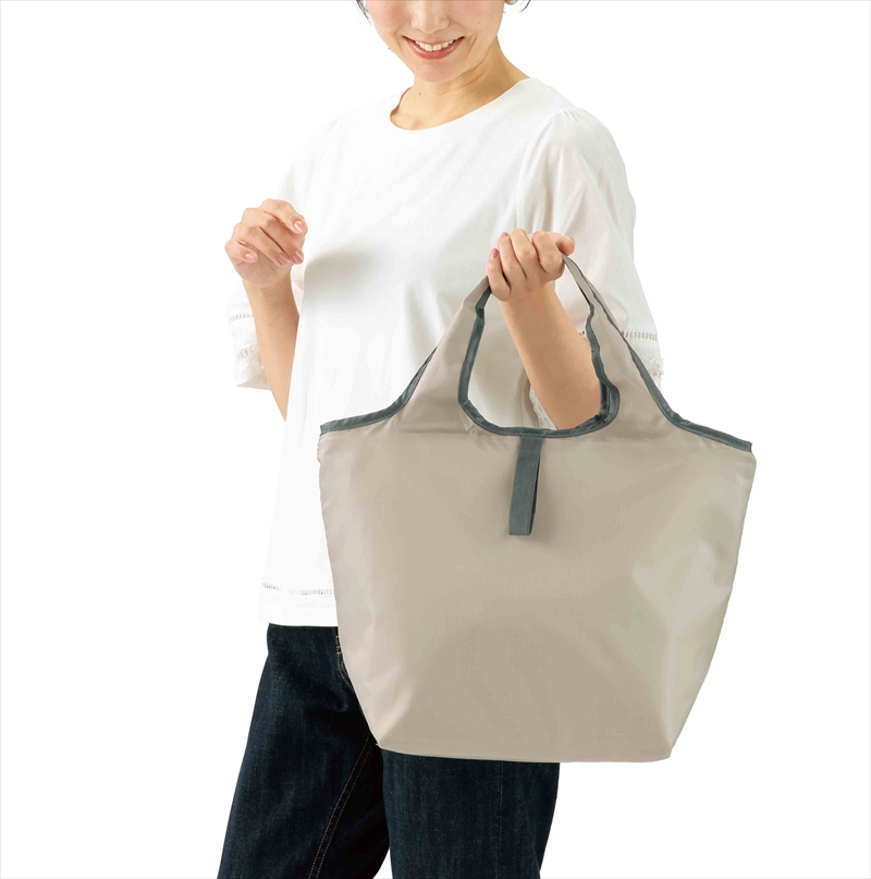 プレントたためる保冷温バッグ グレージュ