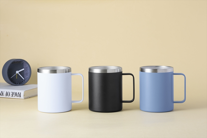 ランジュ真空ステンレスマグカップ450ml  ブラック