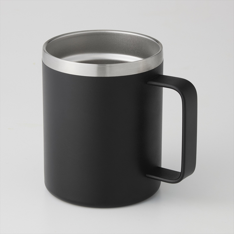ランジュ真空ステンレスマグカップ450ml  ブラック