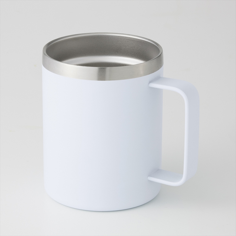ランジュ真空ステンレスマグカップ450ml  ホワイト