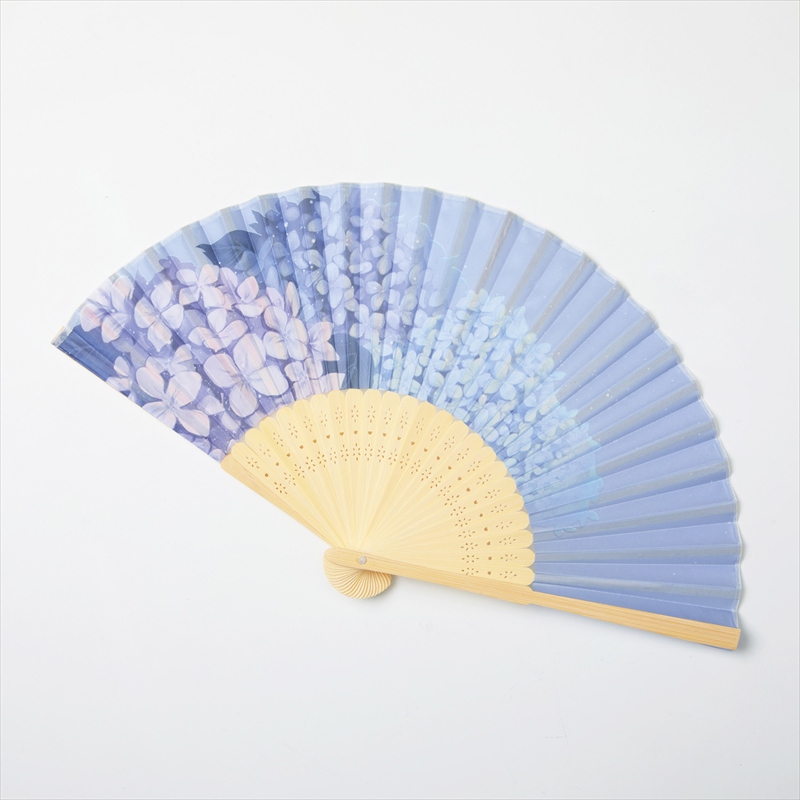 扇子紫陽花