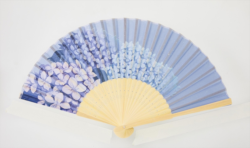 扇子紫陽花