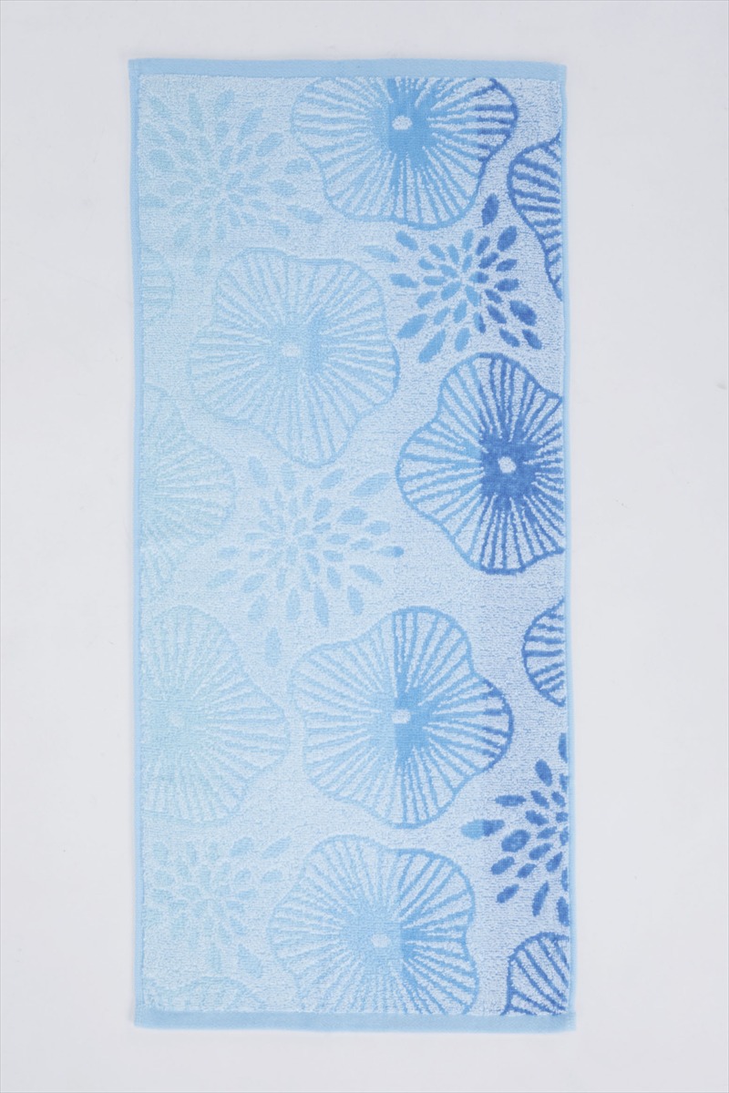 ふわふわ無撚糸ジャガードフェイスタオル