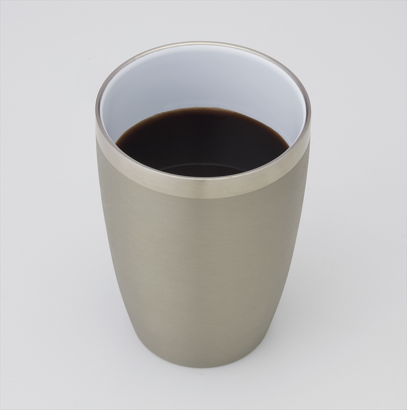 セラミック加工ステンレス断熱タンブラー420ml シルバー