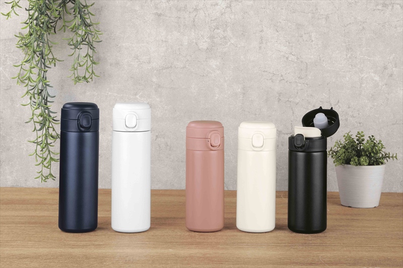 デイモワンタッチ真空ステンレスボトル400ml ホワイト