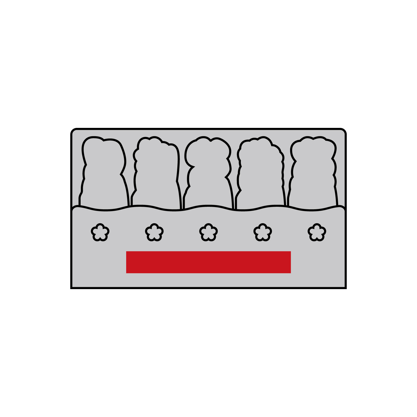 フラワーブーケふせん
